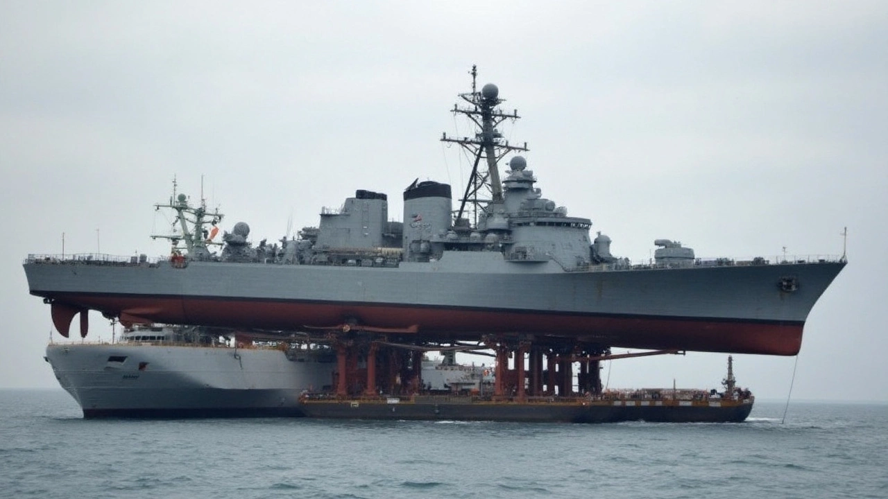 HMS Nottingham's Epic Journey: Damaged Royal Navy Destroyer Hauled Home by MV Swan